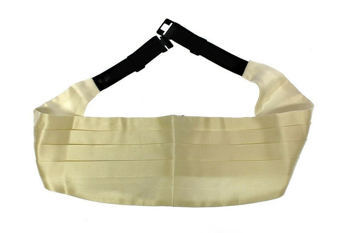 Dolce &amp; Gabbana White Waist Silk Cummerbund Belt