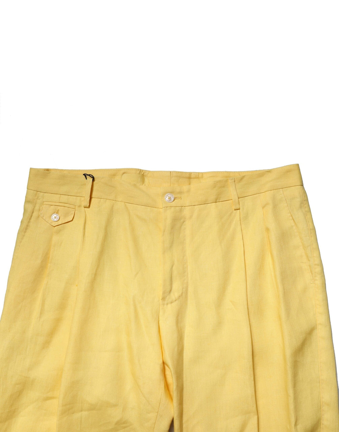 Men’s Dolce &amp; Gabbana Yellow Flax Tapered Dress Men Pants