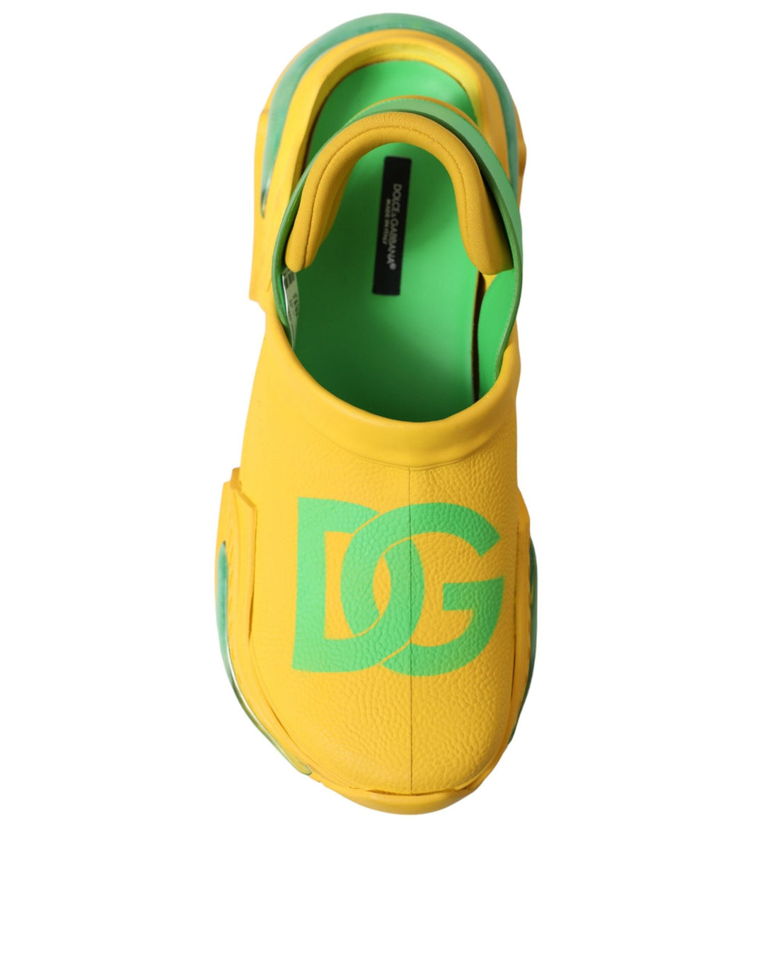 Men’s Dolce &amp; Gabbana Yellow Green Rubber Clogs Men Slippers Shoes