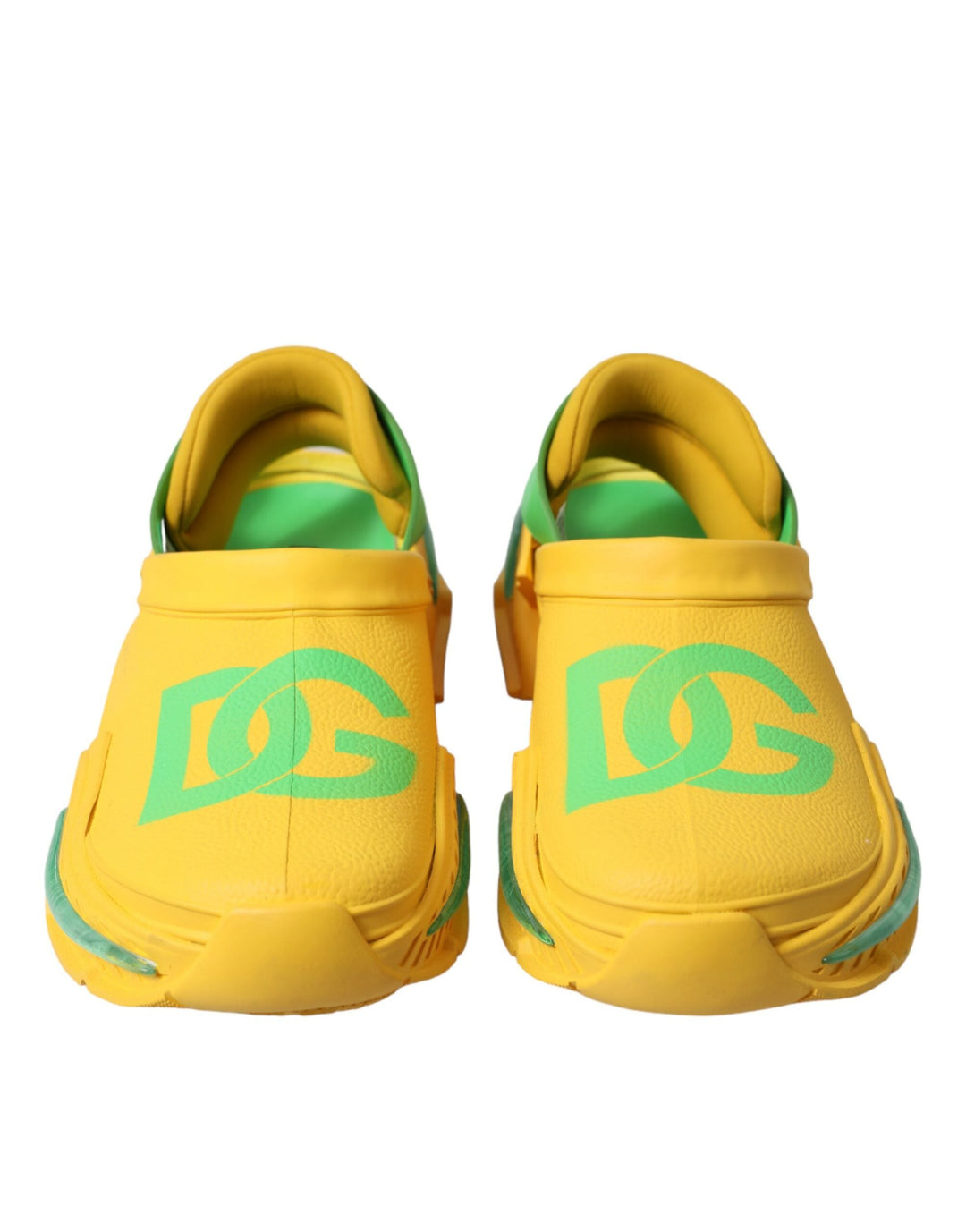 Men’s Dolce & Gabbana Yellow Green Rubber Clogs Men Slippers Shoes