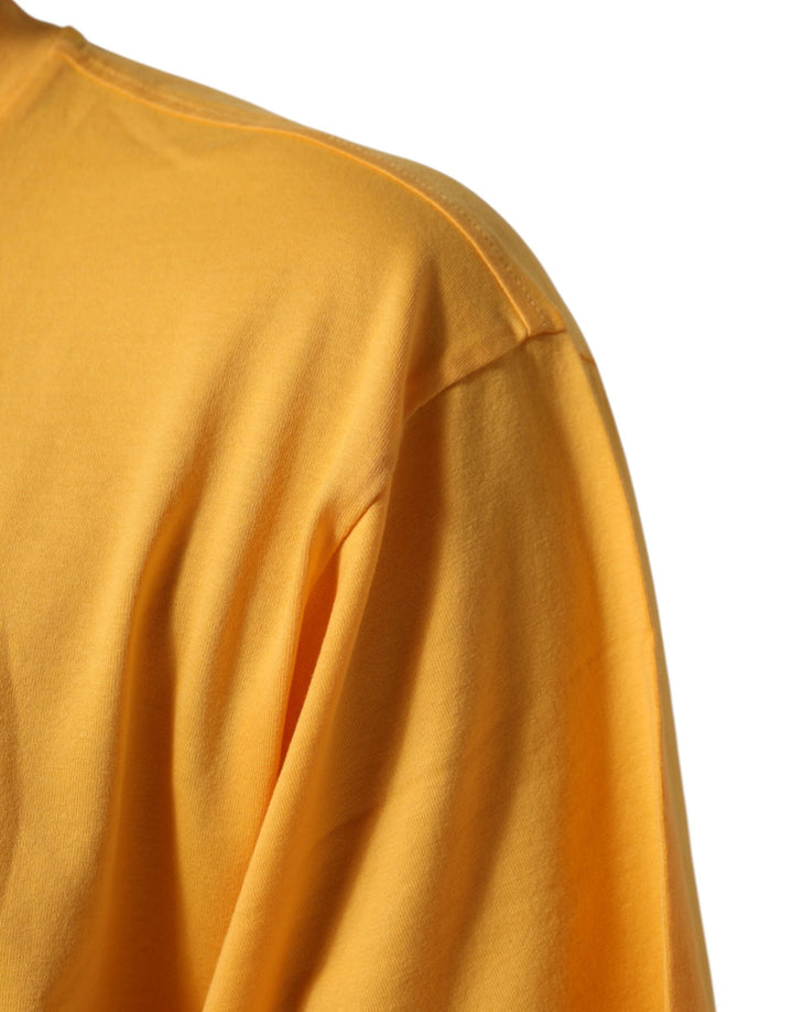 Dolce &amp; Gabbana Yellow Secret Graden Floral Cotton Crewneck T-shirt