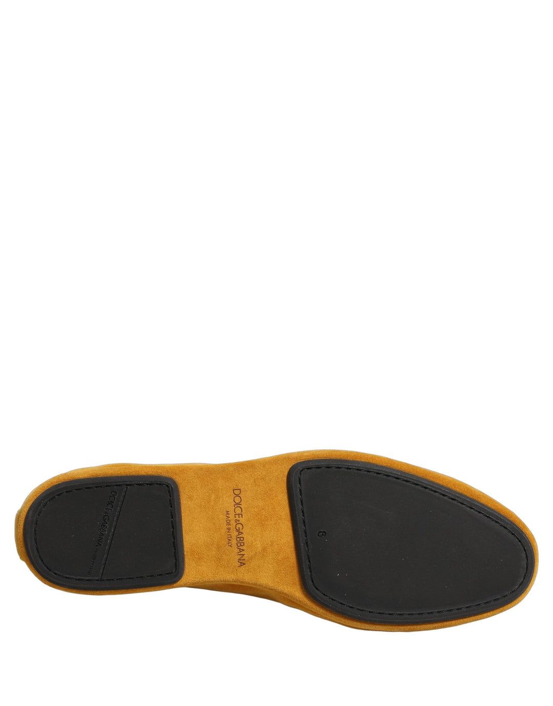 Men’s Dolce &amp; Gabbana Yellow Velvet Dg Heart Loafers Flats Shoes