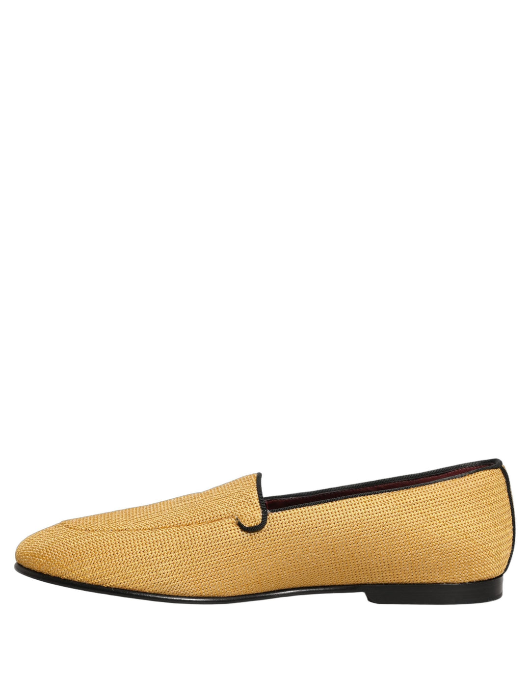 Men’s Dolce &amp; Gabbana Yellow Woven Men Slip on Dress Loafers Shoes