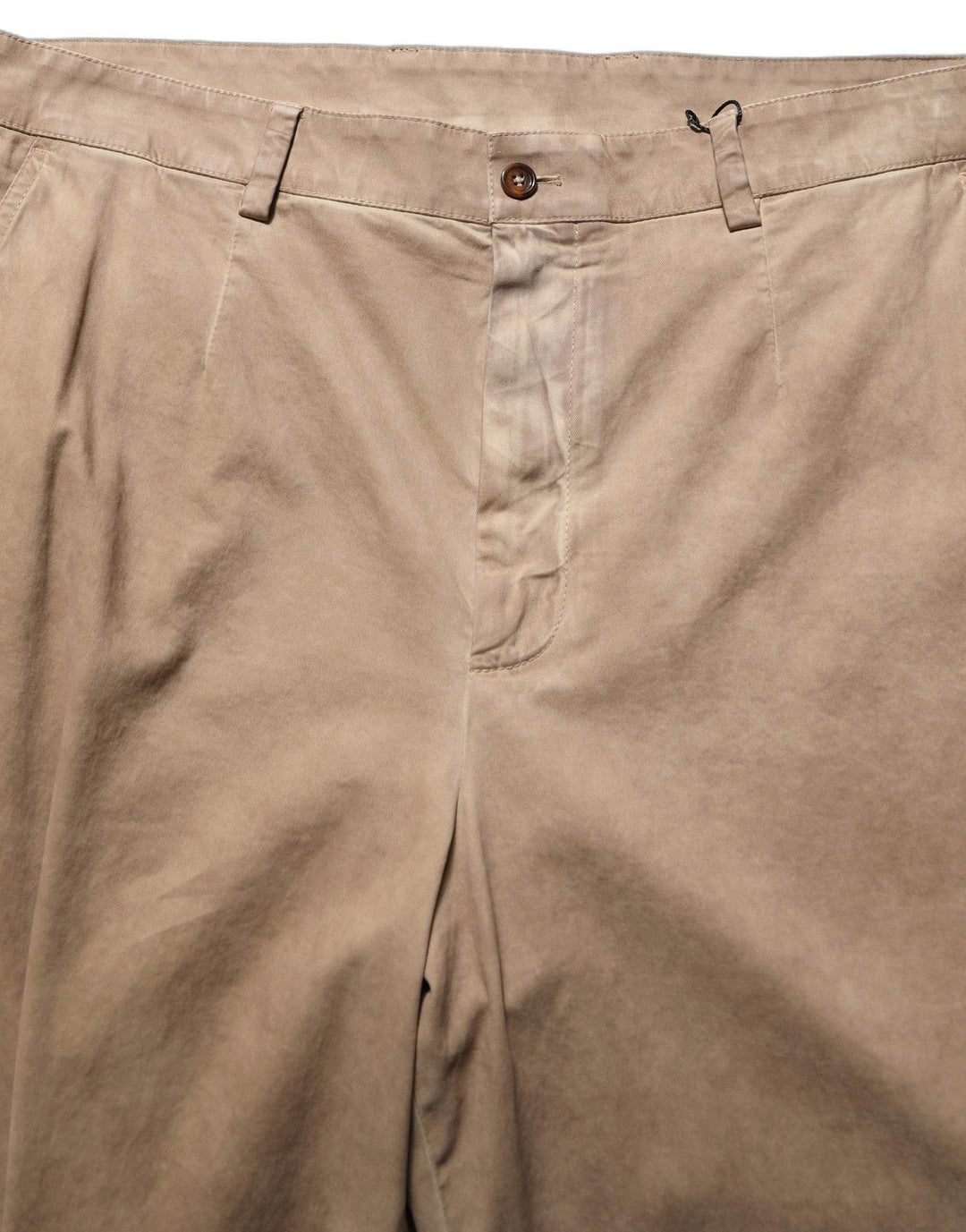 Men’s Domenico Tagliente Beige Cotton Straight Leg Men Trouser Pants