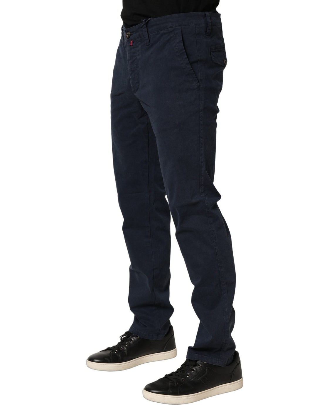 Men’s Domenico Tagliente Navy Blue Skinny Chino Mid Waist Men Pants