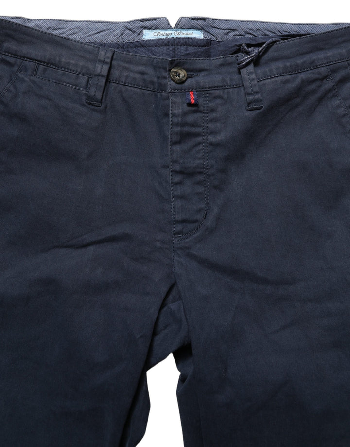 Men’s Domenico Tagliente Navy Blue Skinny Chino Mid Waist Men Pants