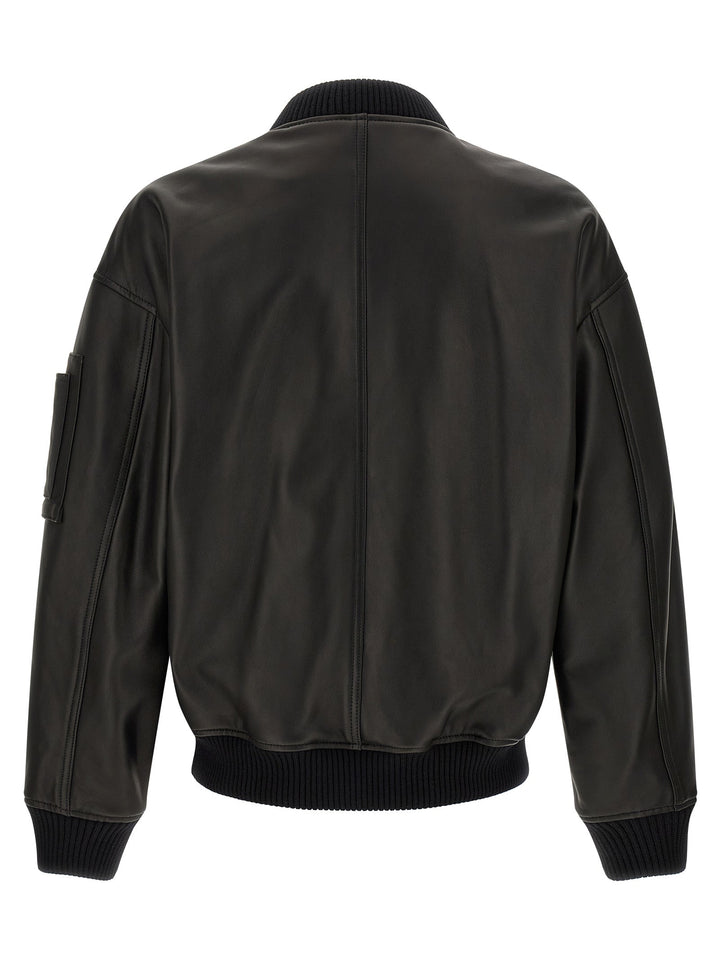 Men’s Dsquared² Black Leather Jacket