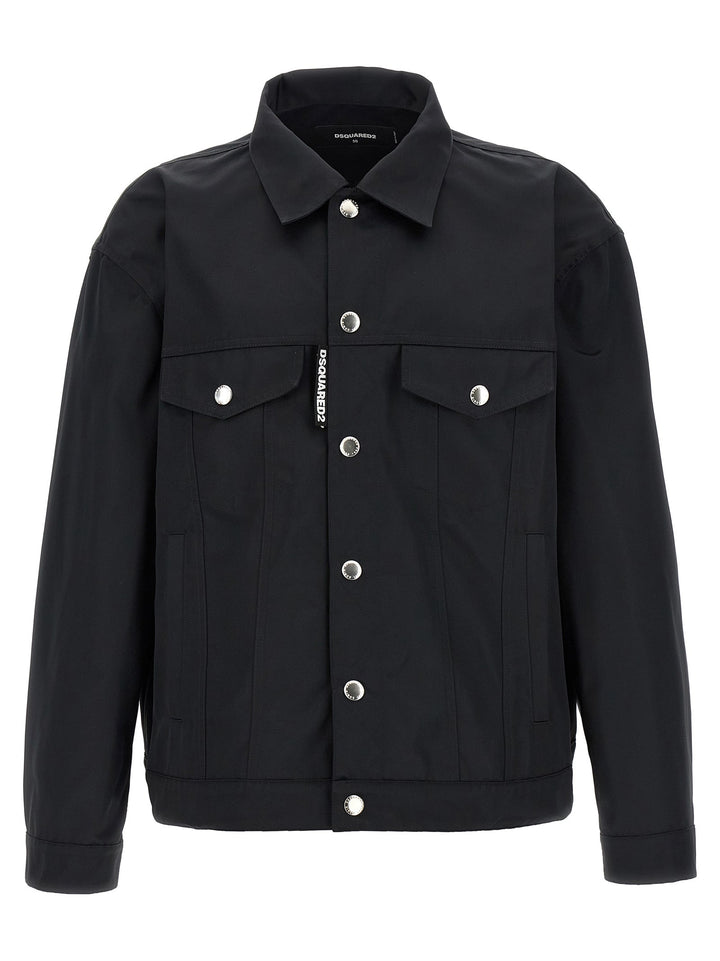 Men’s Dsquared² Black Polyester Full-length Jacket