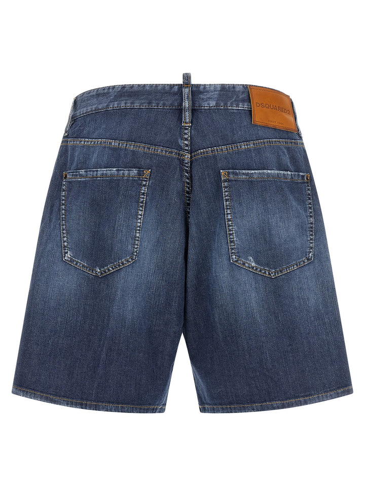 Men’s Dsquared² Blue Cotton Bermuda Shorts