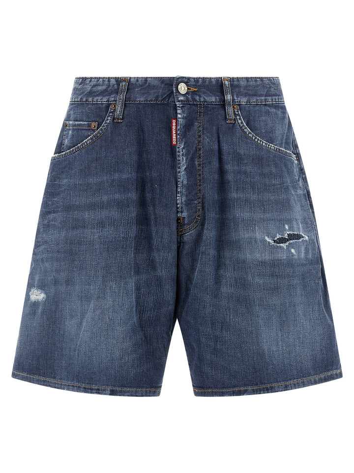 Dsquared² Blue Cotton Bermuda Shorts