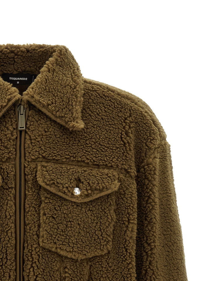 Men’s Dsquared² Brown Polyester Full-length Jacket