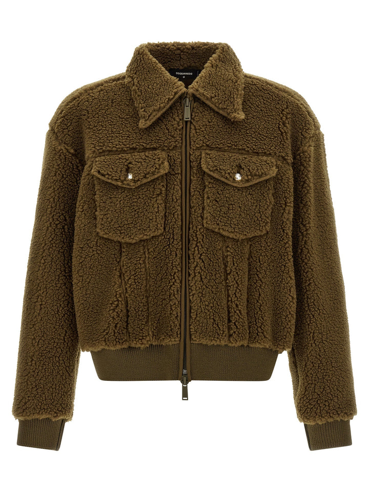 Men’s Dsquared² Brown Polyester Full-length Jacket