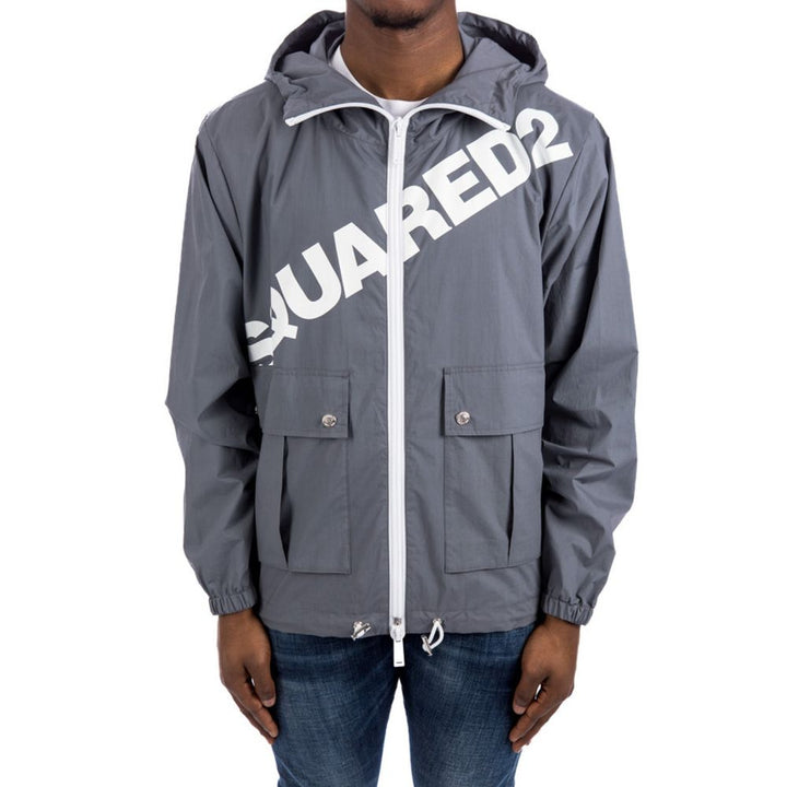 Men’s Dsquared² Gray Cotton Shell Jacket