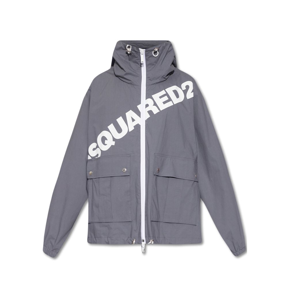 Men’s Dsquared² Gray Cotton Shell Jacket