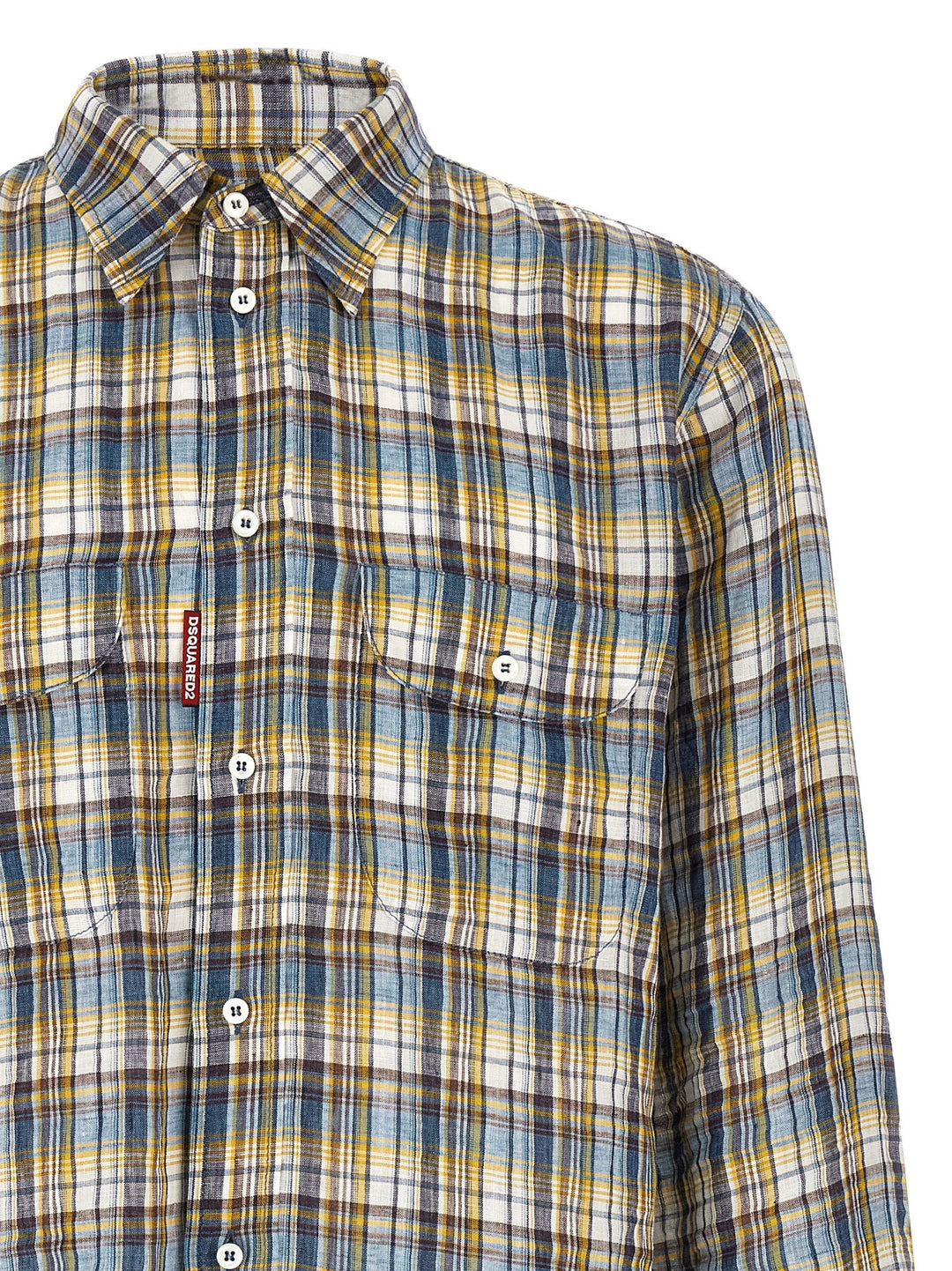 Dsquared² Multicolor Linen Blouse