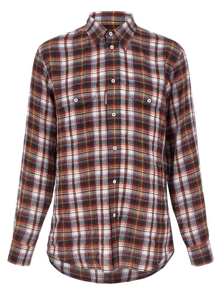 Dsquared² Multicolor Linen Blouse