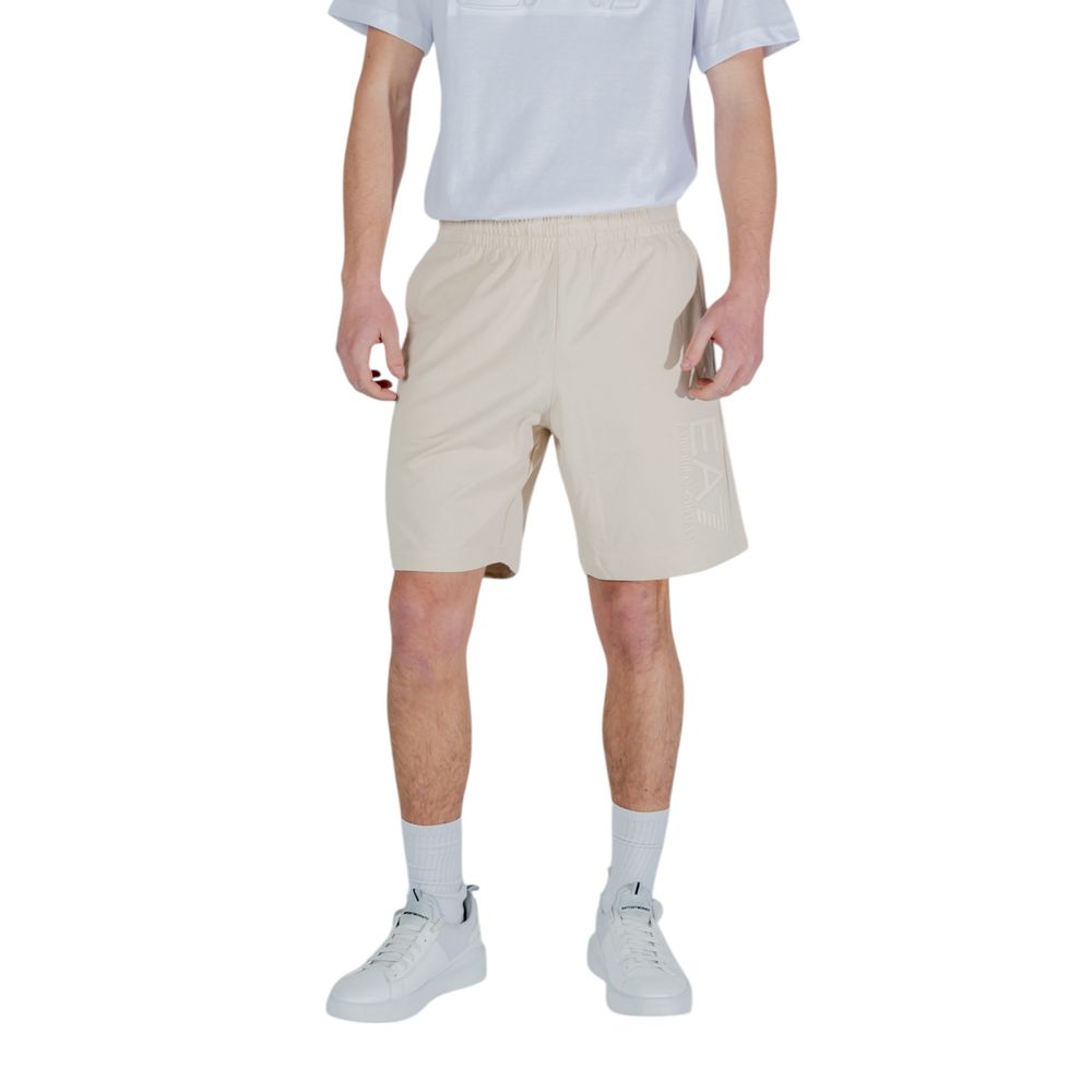 Men’s Ea7 Emporio Armani Beige Cotton Bermuda Shorts