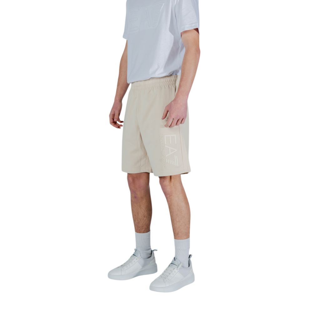 Men’s Ea7 Emporio Armani Beige Cotton Bermuda Shorts