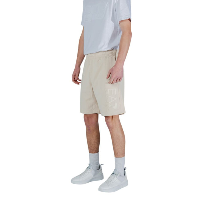Men’s Ea7 Emporio Armani Beige Cotton Bermuda Shorts
