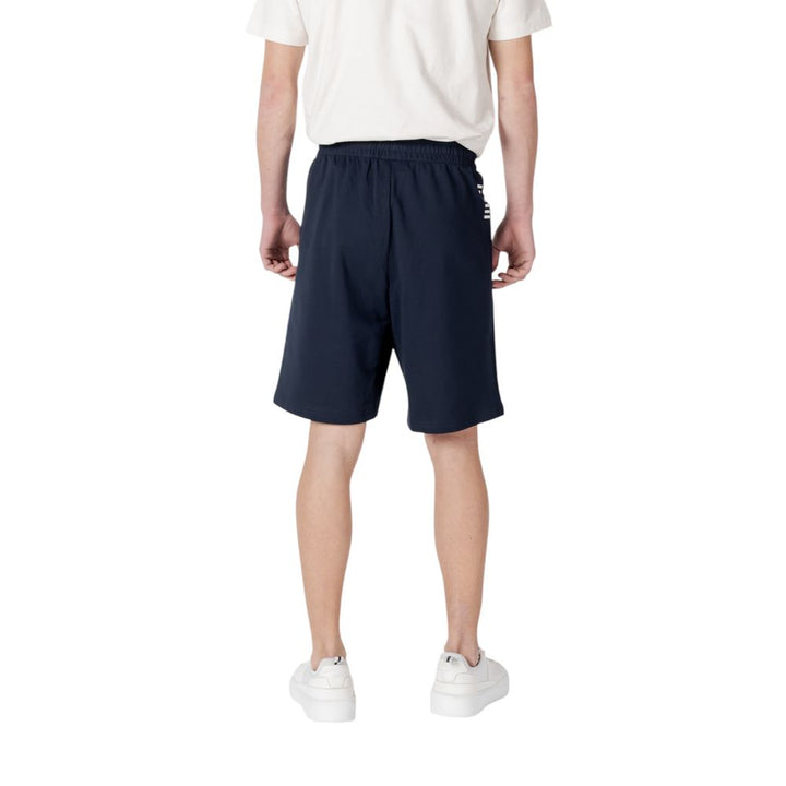 Men’s Ea7 Emporio Armani Blue Cotton Bermuda Shorts