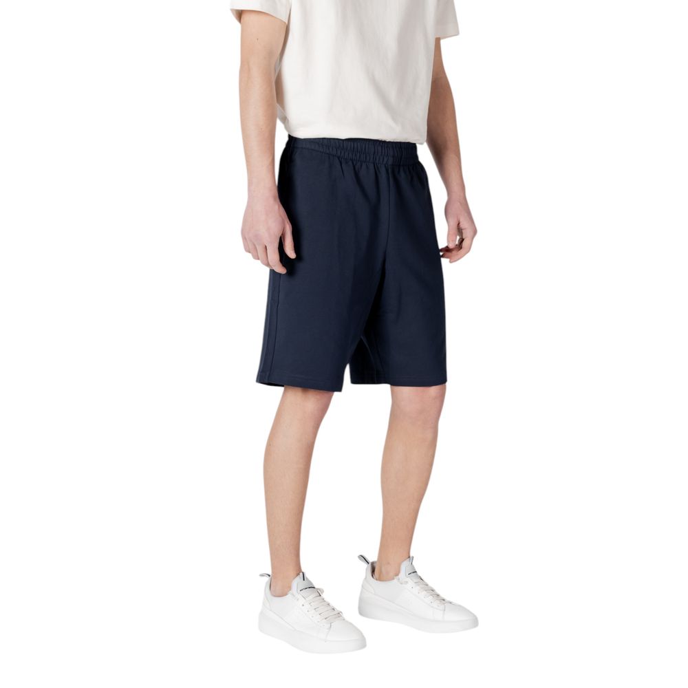 Men’s Ea7 Emporio Armani Blue Cotton Bermuda Shorts