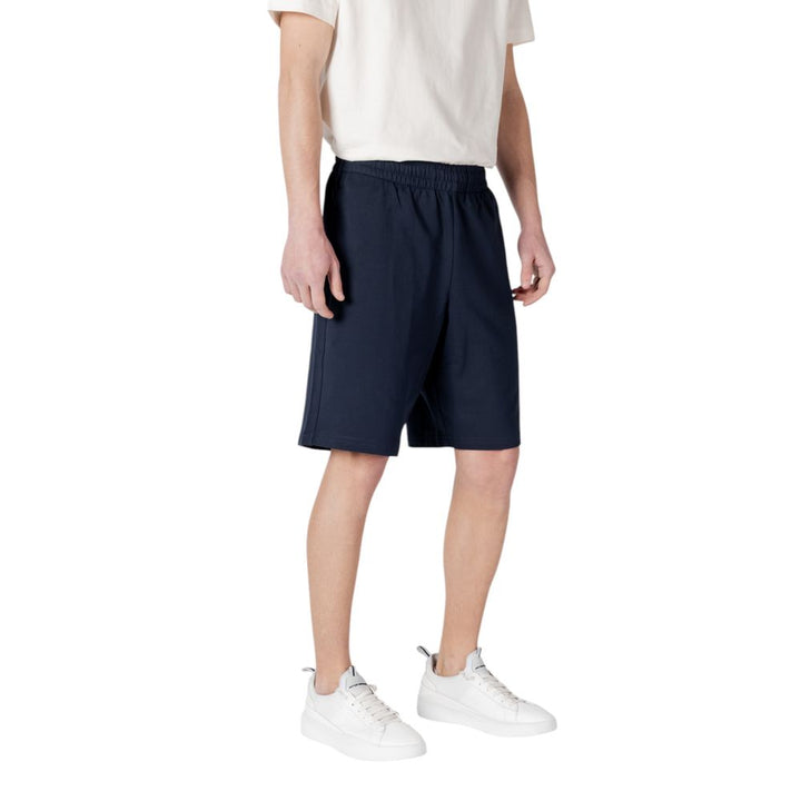Men’s Ea7 Emporio Armani Blue Cotton Bermuda Shorts