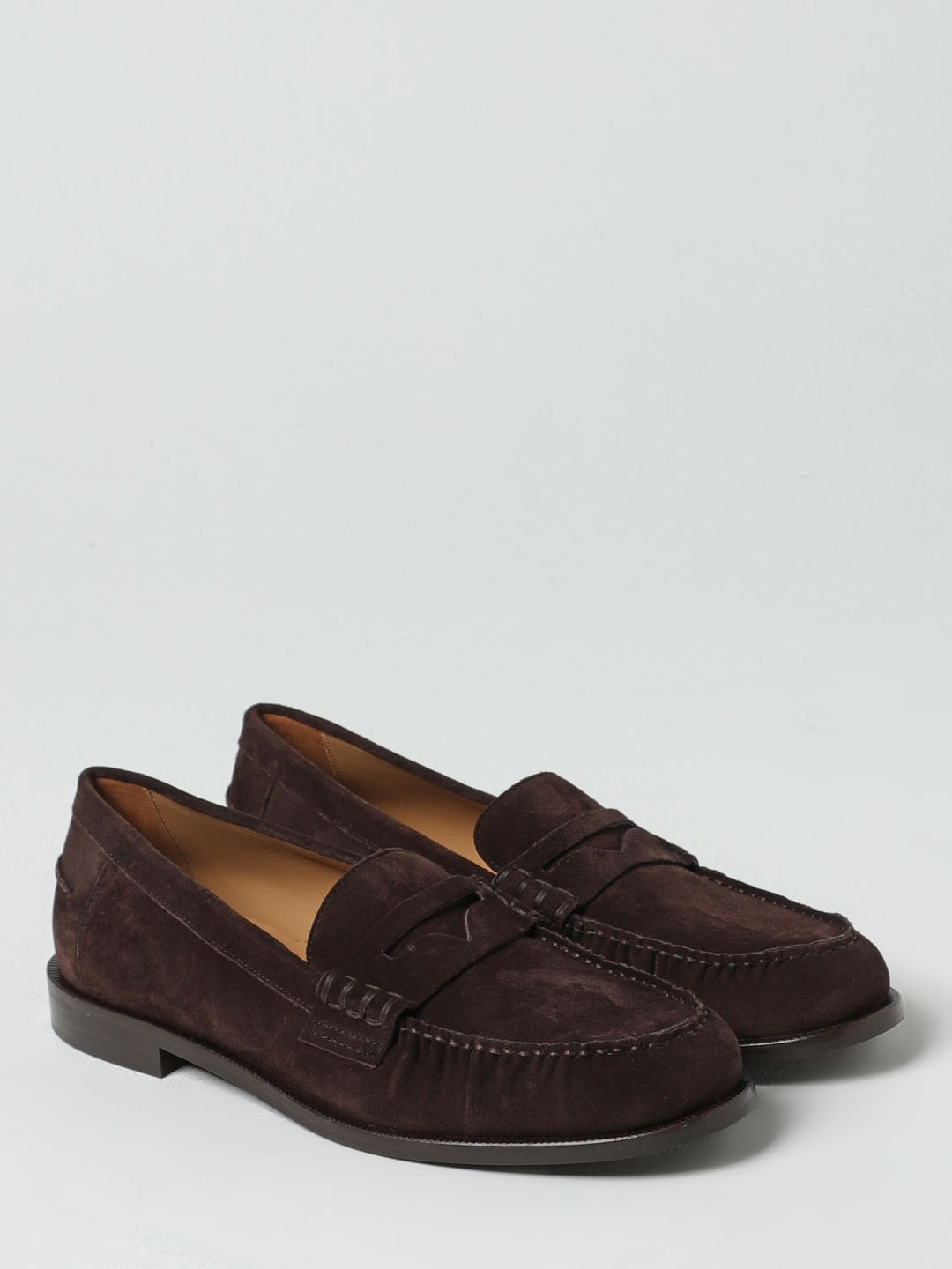 Men’s Emporio Armani Brown Suede Leather Slip-on Loafers