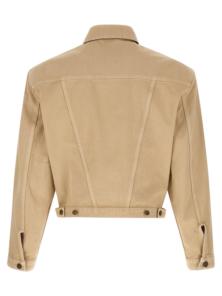 Men’s Entire Studios Beige Cotton Denim Jacket