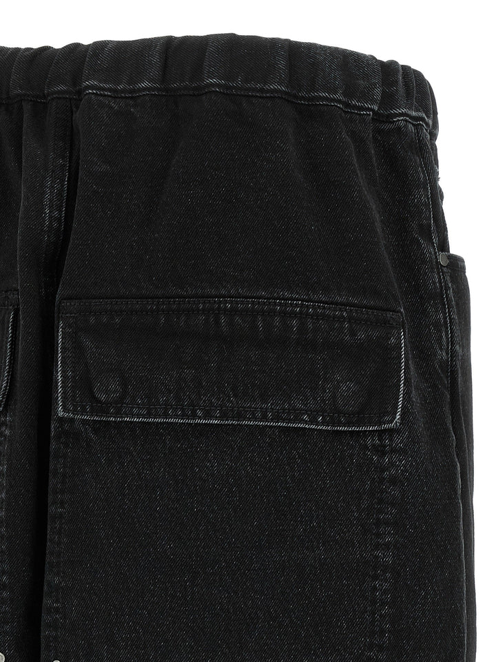 Entire Studios Black Cotton Bermuda Shorts