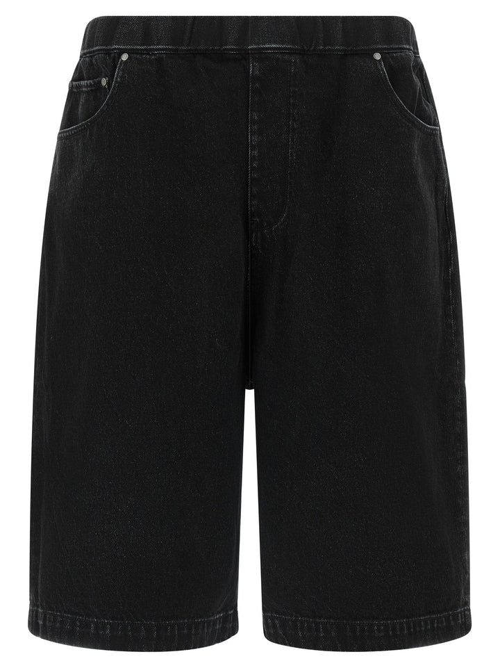 Entire Studios Black Cotton Bermuda Shorts