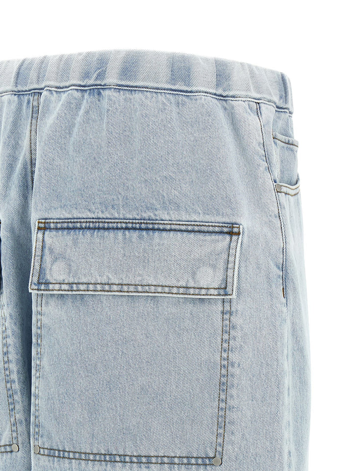 Entire Studios Blue Cotton Bermuda Shorts