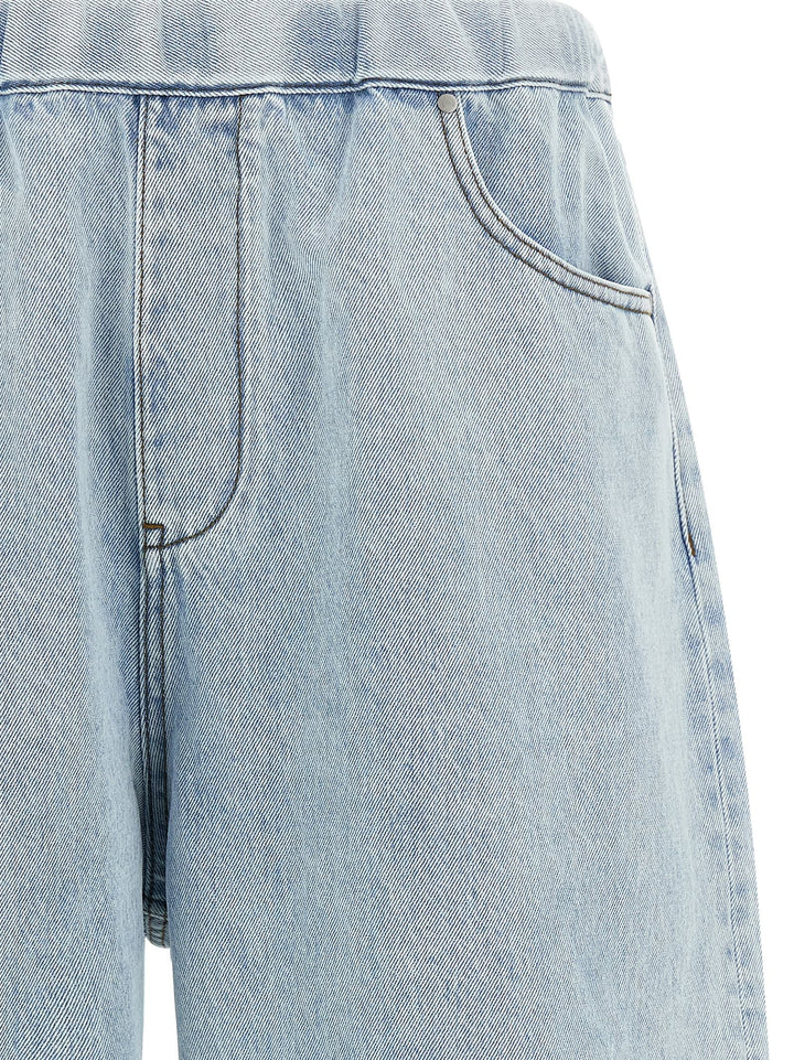 Entire Studios Blue Cotton Bermuda Shorts
