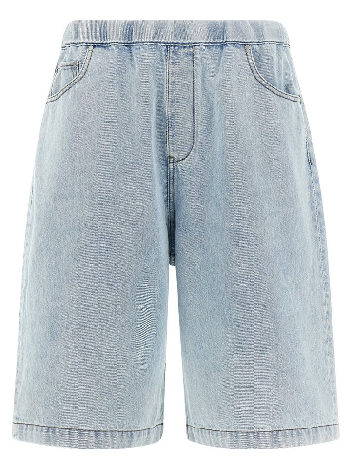 Entire Studios Blue Cotton Bermuda Shorts