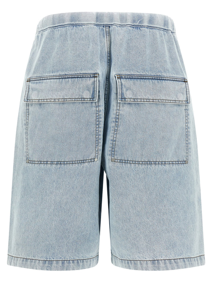 Entire Studios Blue Cotton Bermuda Shorts