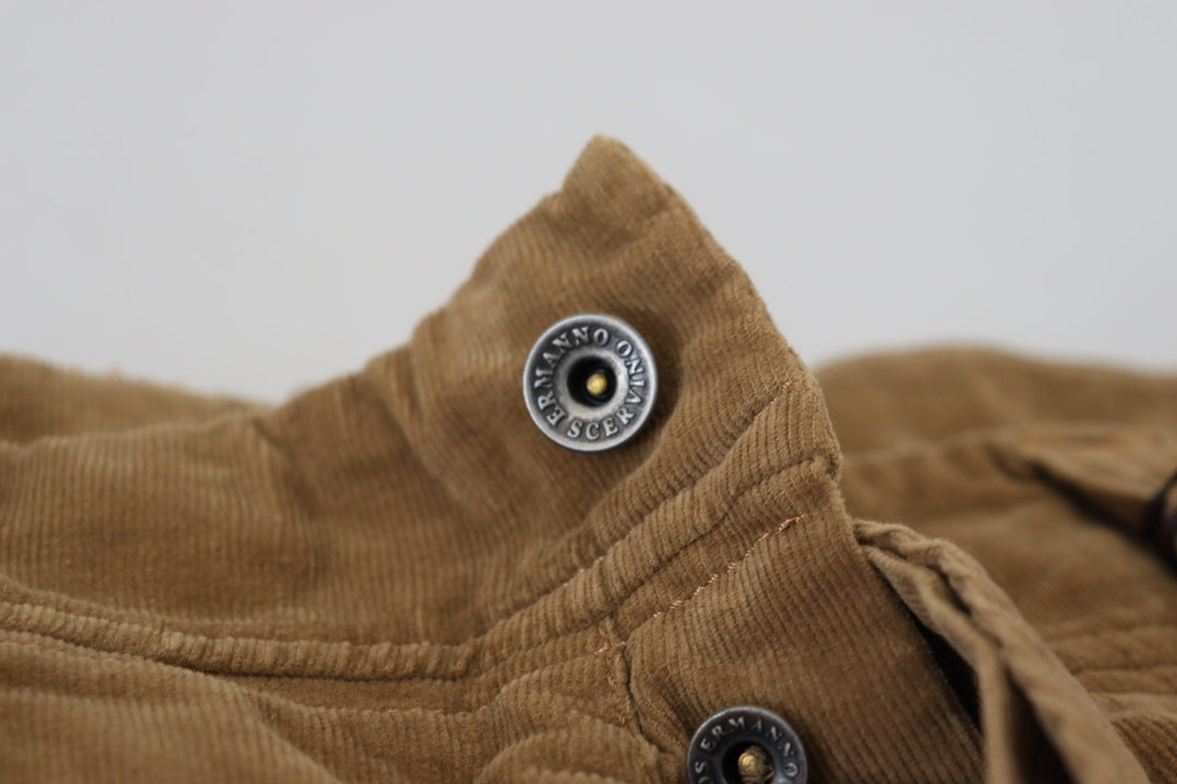 Men’s Ermanno Scervino Brown Cotton Corduroy Cargo Pants