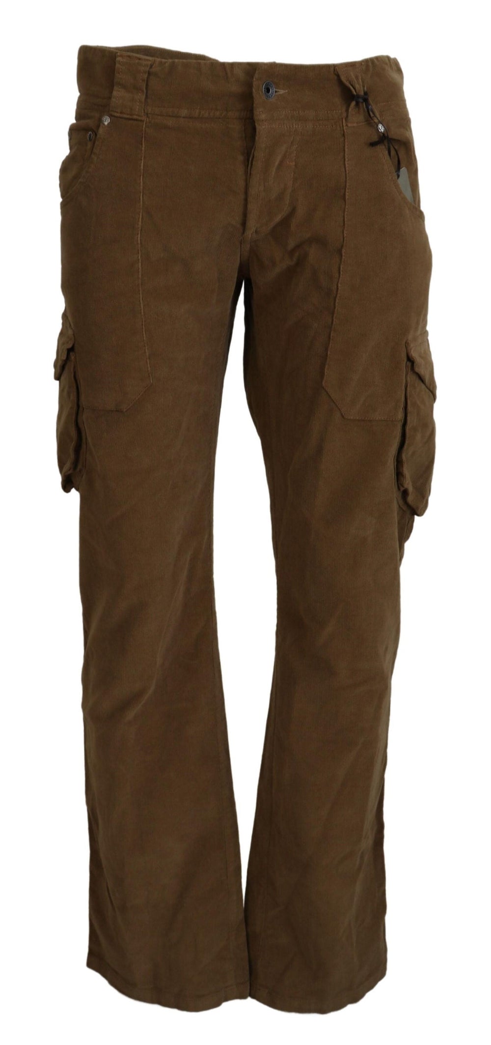 Men’s Ermanno Scervino Brown Cotton Corduroy Cargo Pants