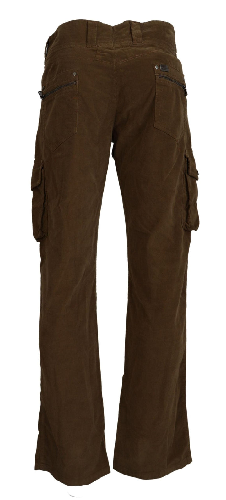 Men’s Ermanno Scervino Brown Cotton Corduroy Cargo Pants