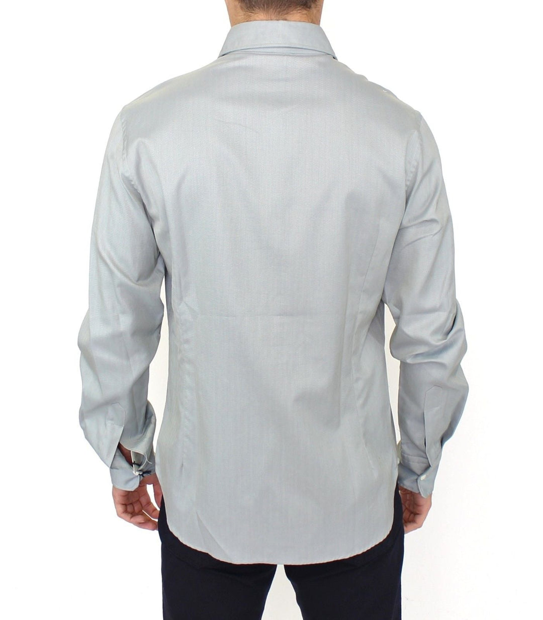Men’s Ermanno Scervino Gray Cotton Long Sleeve Casual Shirt Top