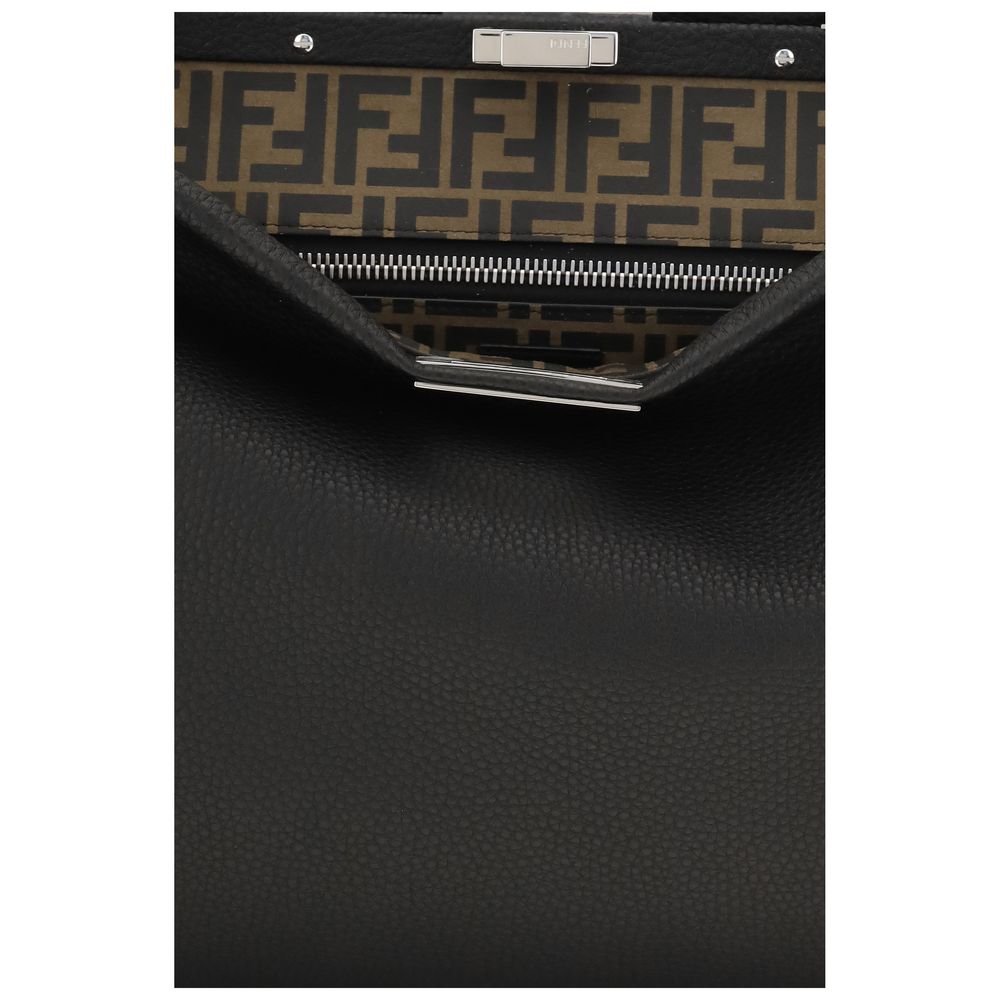 Men’s Fendi Black Calf Leather Bos Taurus Shoulder Bag