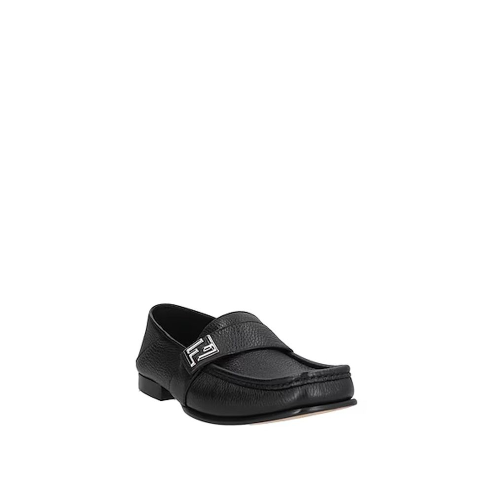 Men’s Fendi Black Calfskin Slip-on Loafers