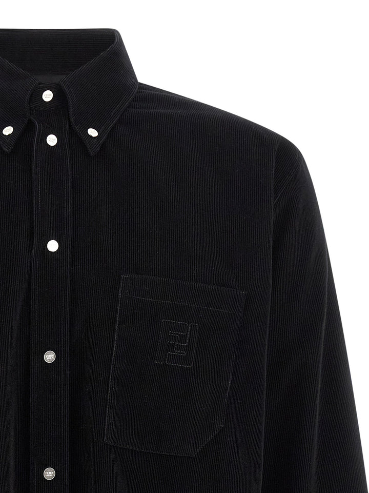 Fendi Black Cotton Blouse
