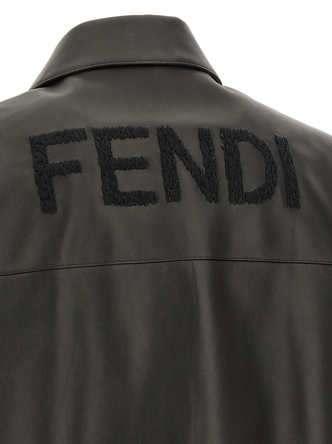 Fendi Black Lamb Leather Leather Jacket