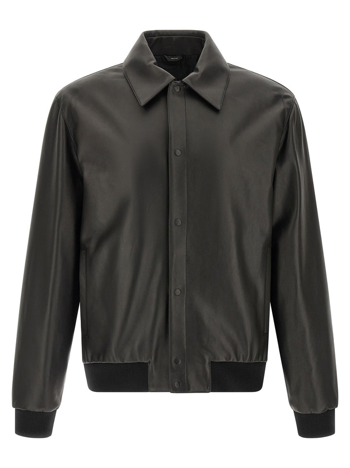 Fendi Black Lamb Leather Leather Jacket