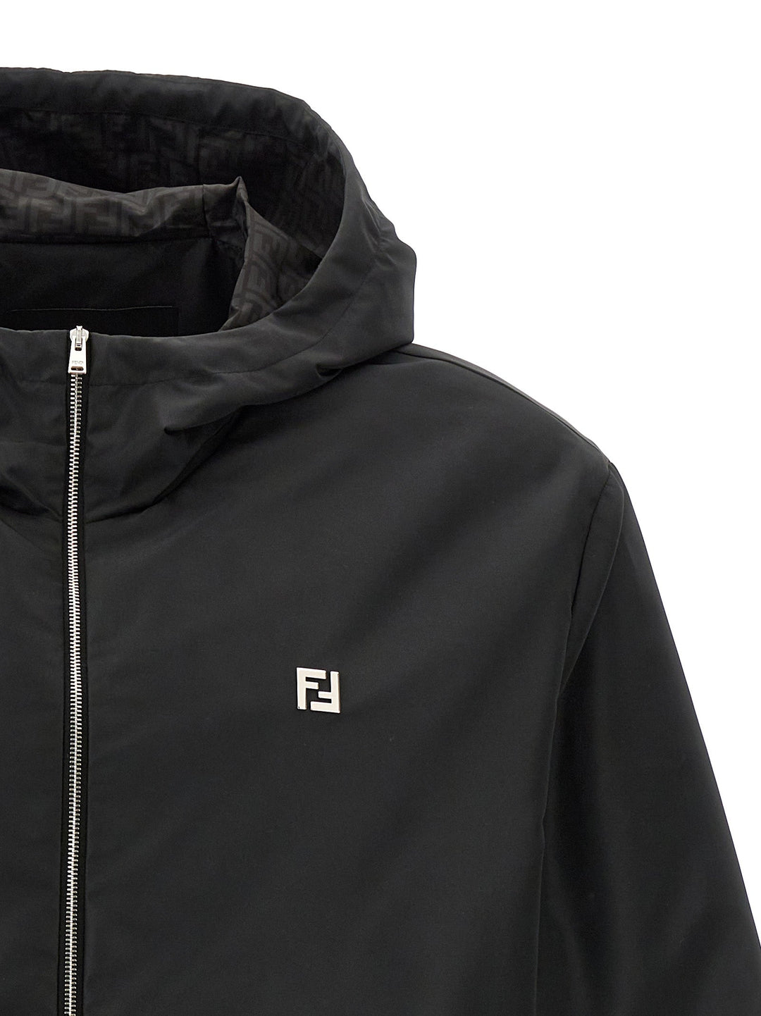Fendi Black Polyester Shell Jacket