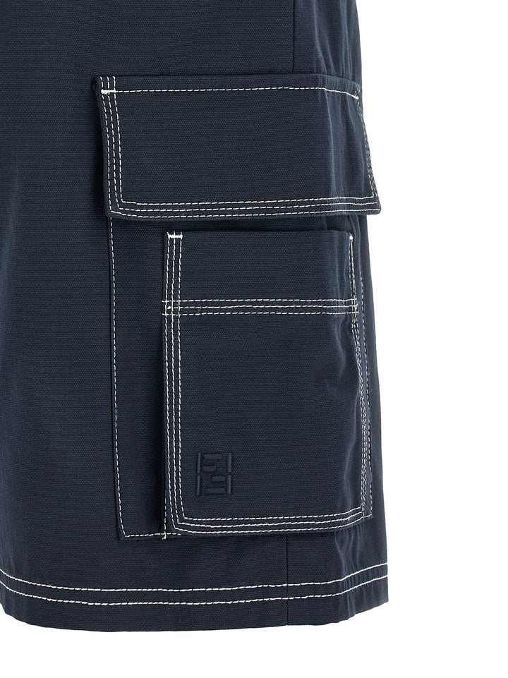 Men’s Fendi Blue Cotton Bermuda Shorts