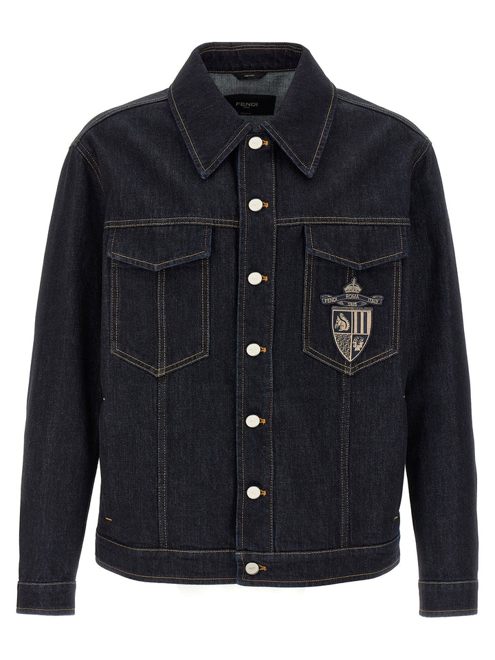 Fendi Blue Cotton Denim Jacket