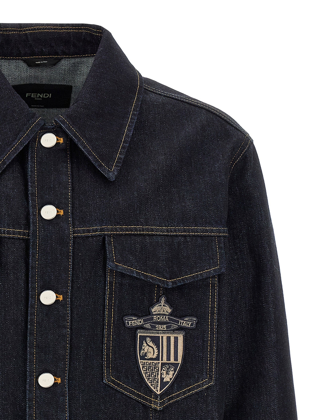 Fendi Blue Cotton Denim Jacket