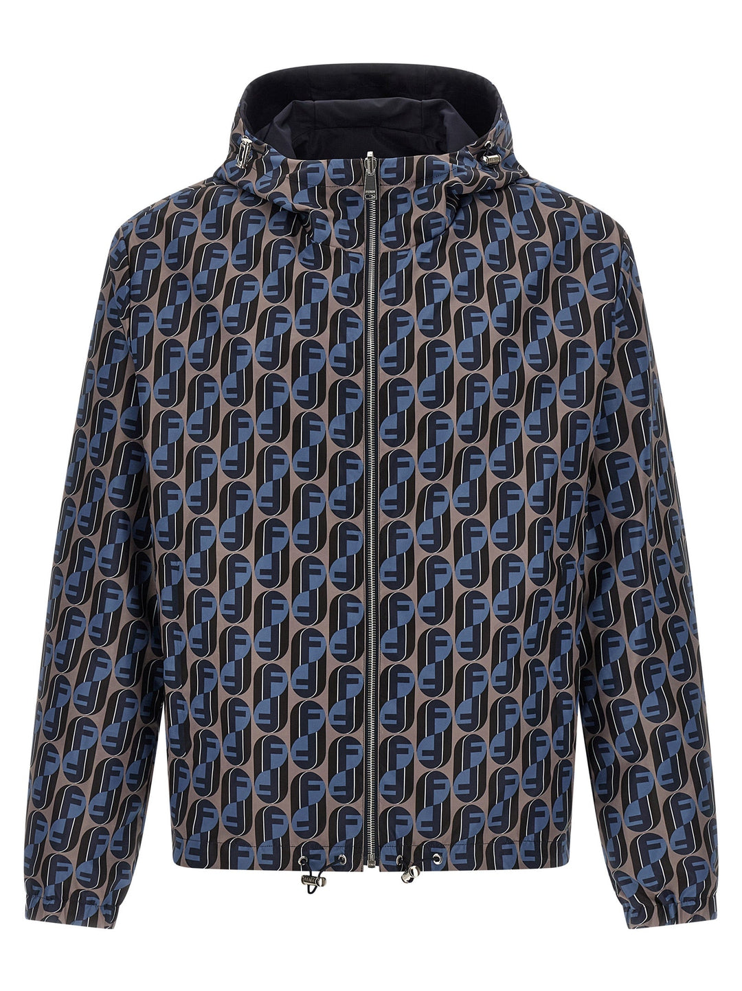Fendi Blue Polyester Shell Jacket