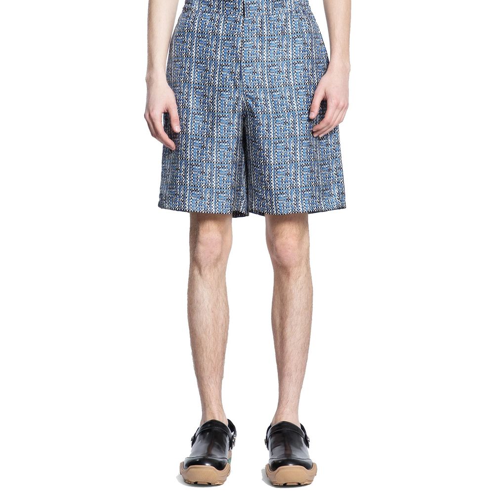 Men’s Fendi Blue Silk Knee Length