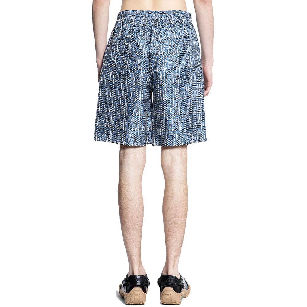 Men’s Fendi Blue Silk Knee Length